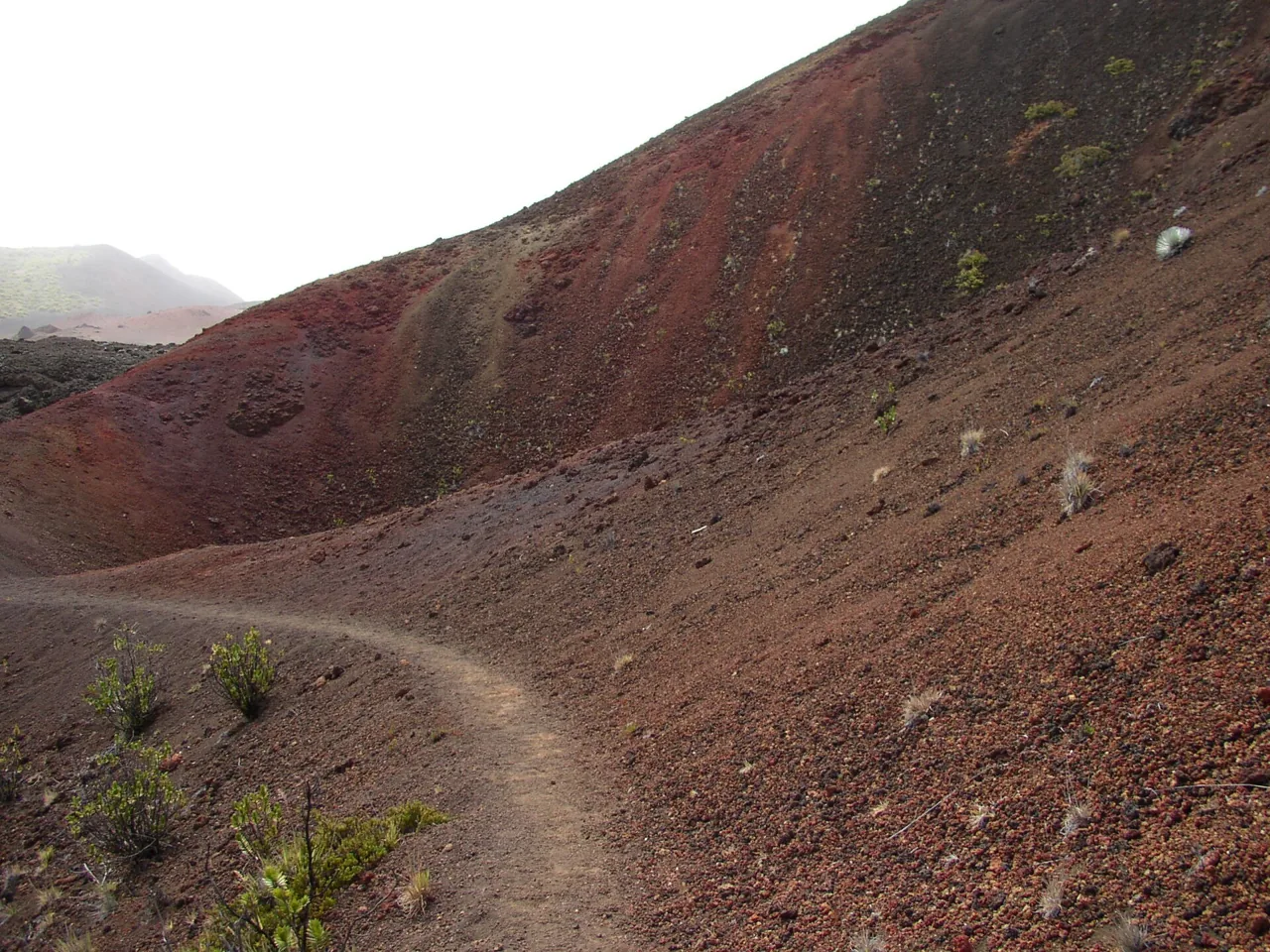 Volcanic formations at Pele’s Paint Pot in Haleakalā National Park, Maui.